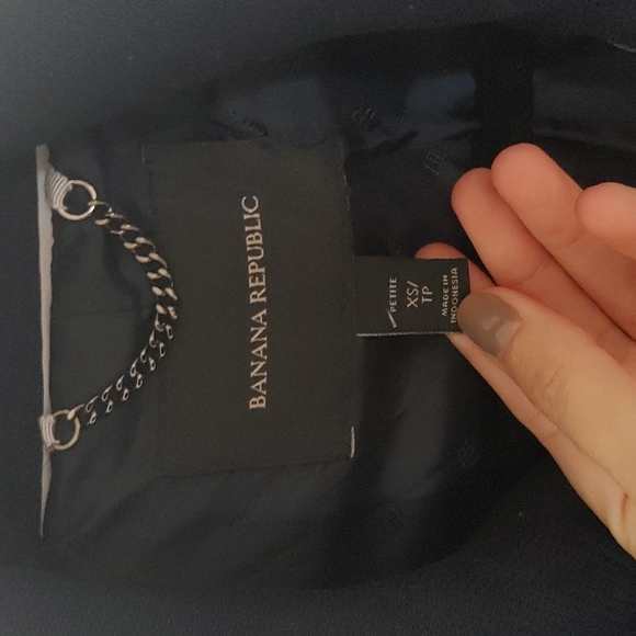 Xs Navy Blue Banana Republic Moto Jacket - Picture 2 of 5